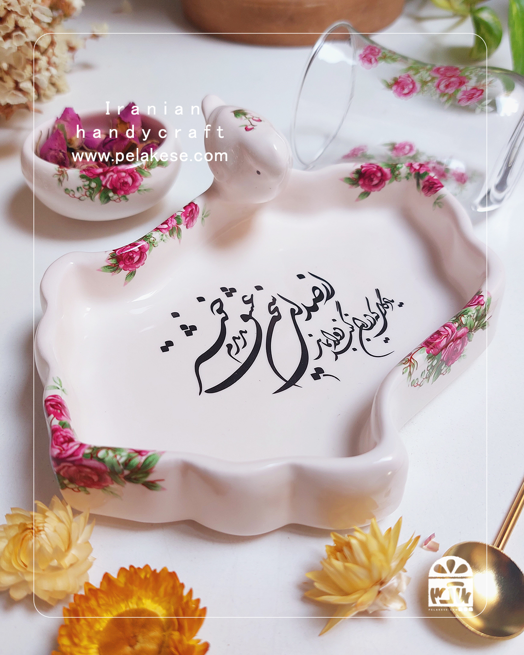 ست چای‌خوری سرامیکی گلسرخی | هدیه‌ای خاص و ماندگار برای روز دختر