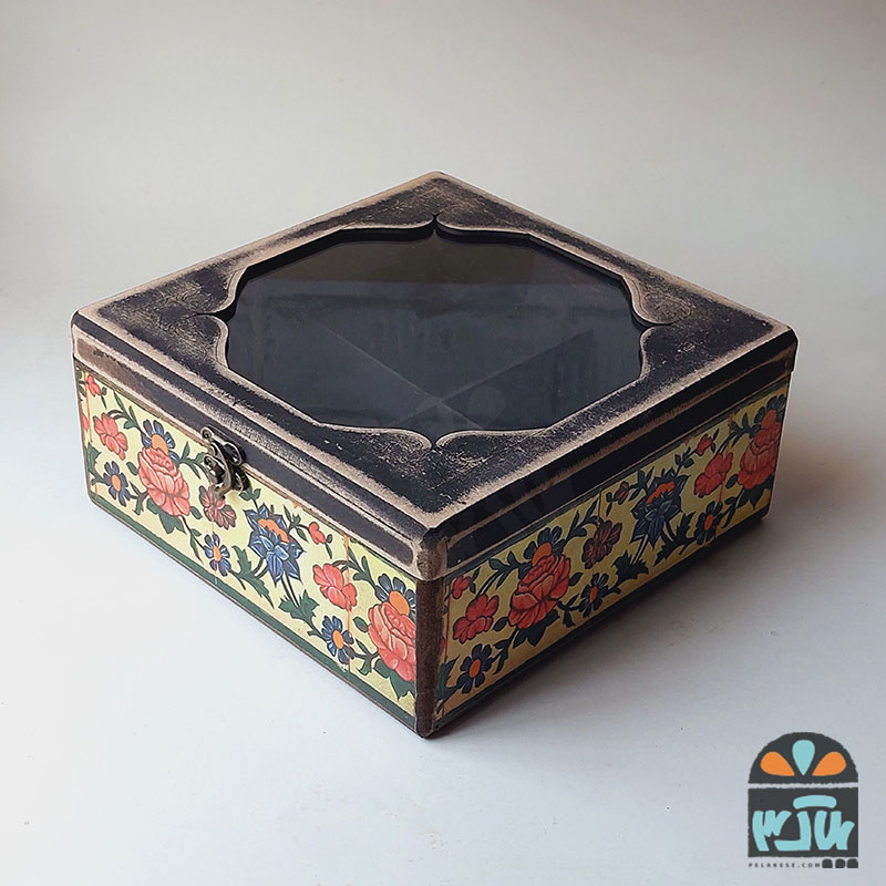 جعبه چای 20*20 در شیشه ای  ارگ شیراز