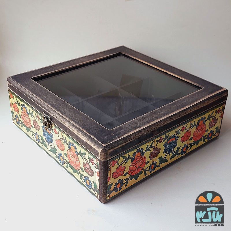 جعبه چای در شیشه ای 25*25 ارگ شیراز