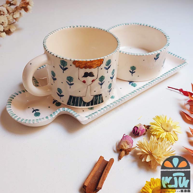 چایخوری پسرک و گل آبی