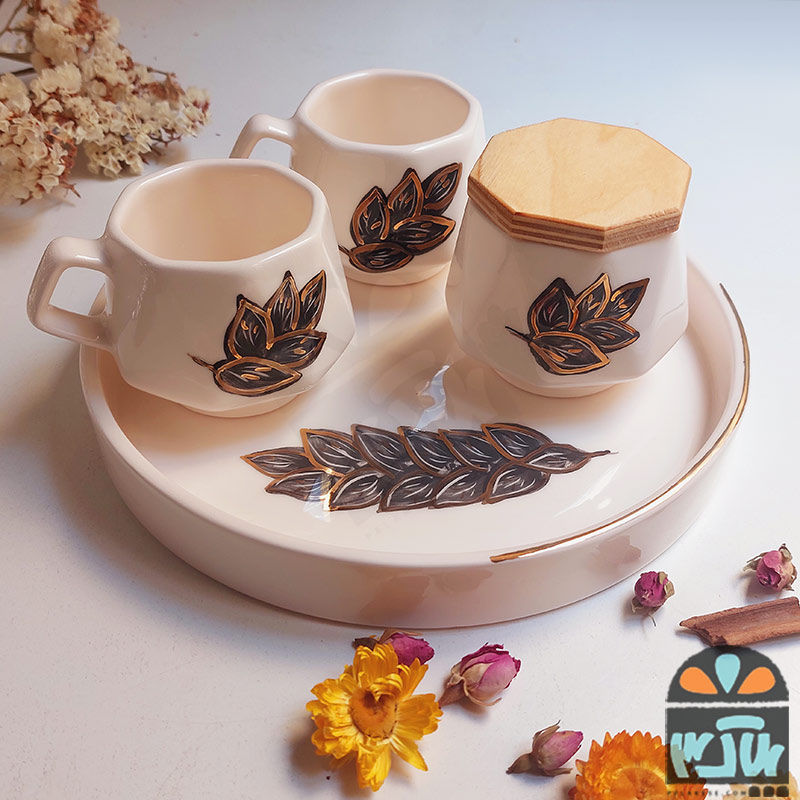 چایخوری دو نفره گندم طلایی