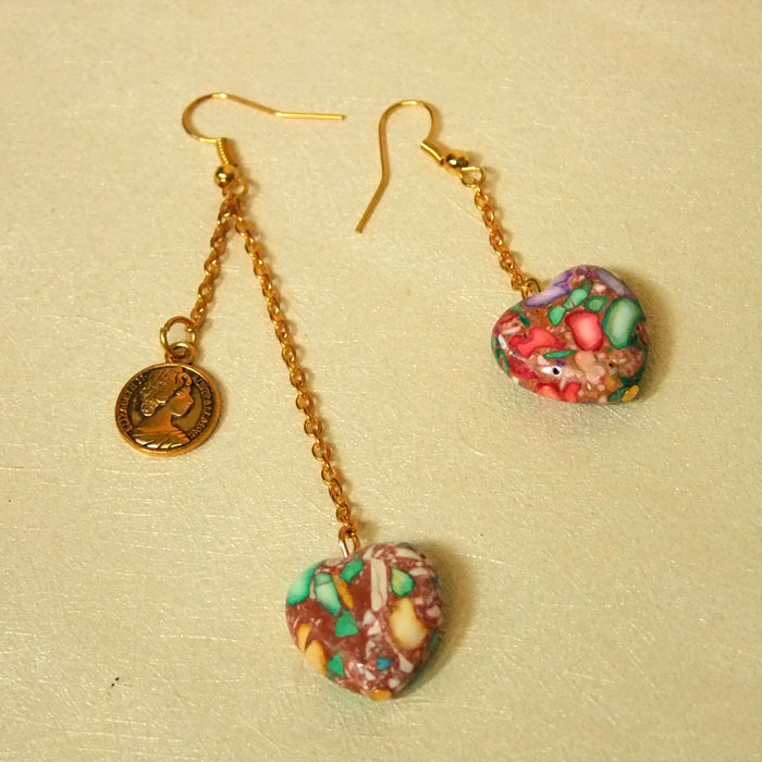 گوشواره سنگ رنگی