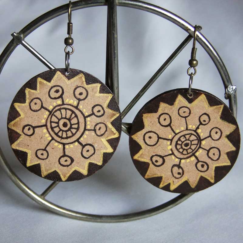 گوشواره چوبی چرخ گردون