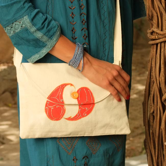 کیف پارچه ای دو ماهی
