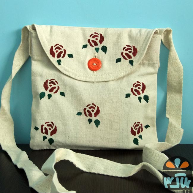 کیف پارچه ای گل گلی
