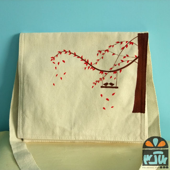 کیف پارچه ای پرنده عاشق