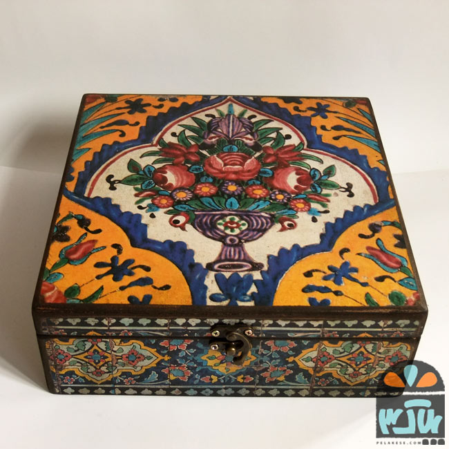 جعبه چوبی شمعدانی 20*20