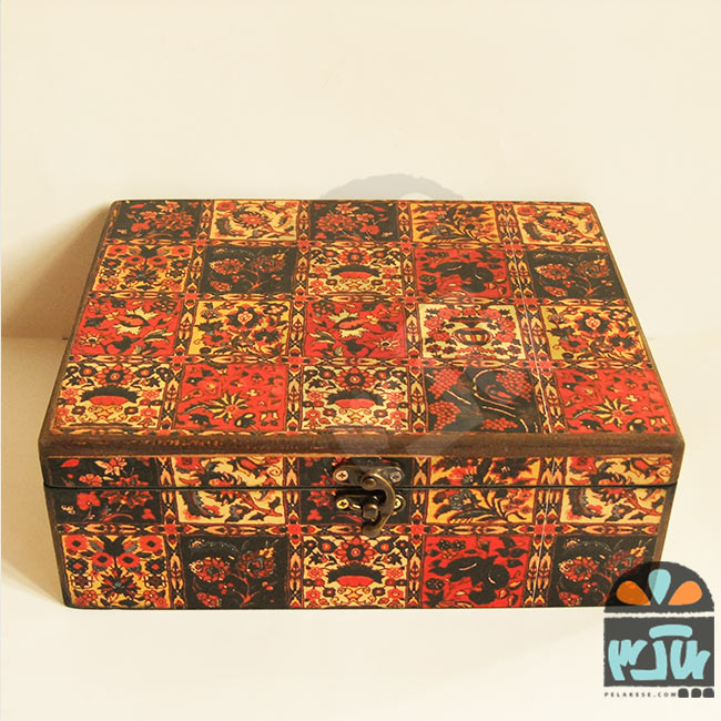جعبه چای کاشی چهل تکه 20*25
