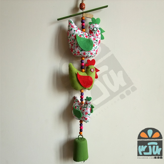 دیوار آویز خروس حنایی