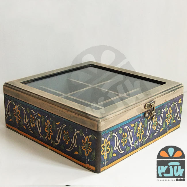 جعبه چای در شیشه ای ناژون 25*25