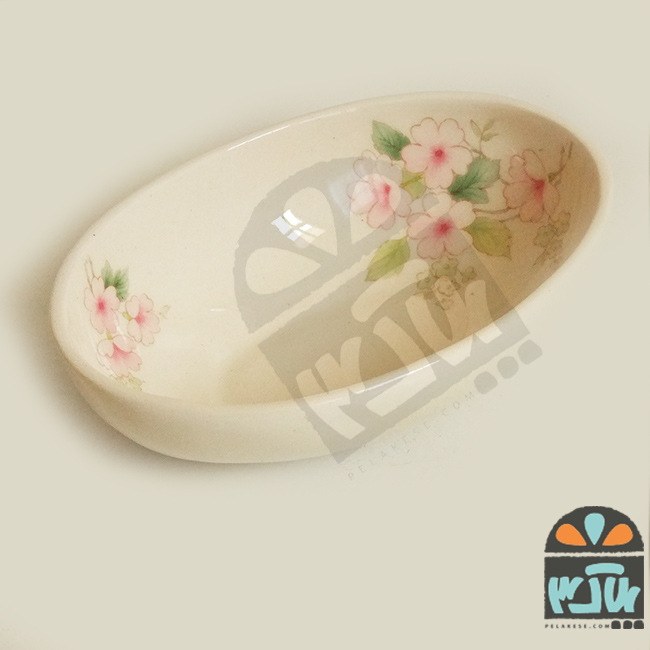 ظرف بیضی سپید کوچک
