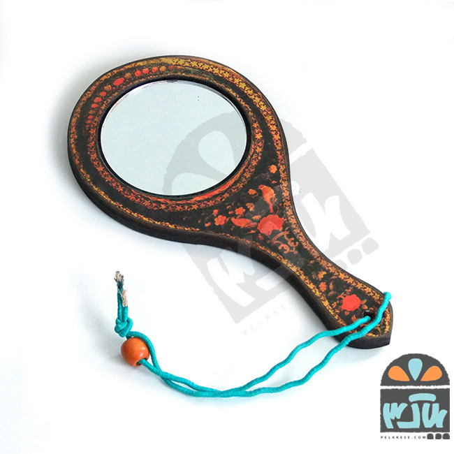  اینه دستی کوچک گل و مرغ