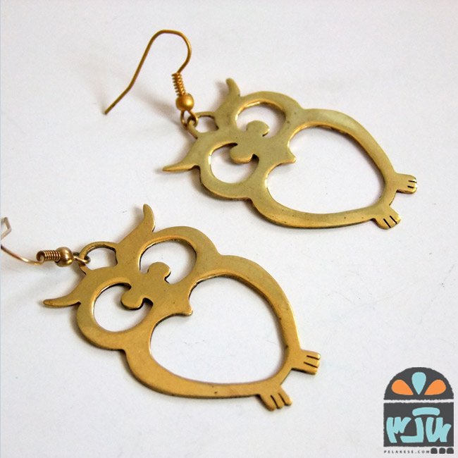 گوشواره برنجی جغد