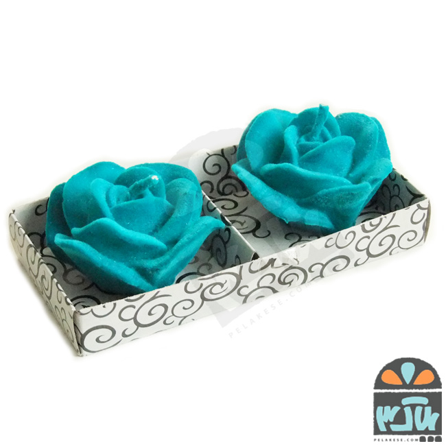 شمع جفتی رز آبی