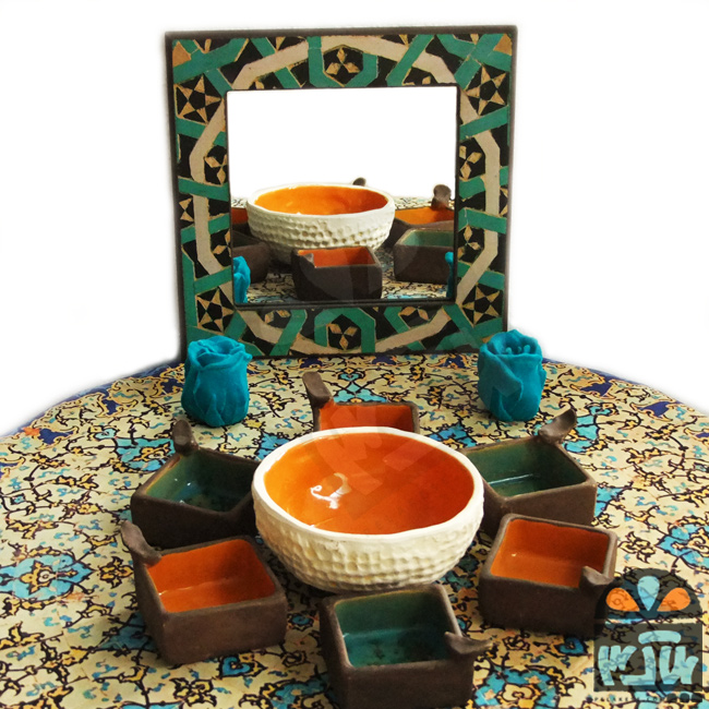 ست هفت سین مربعی پرنده دار