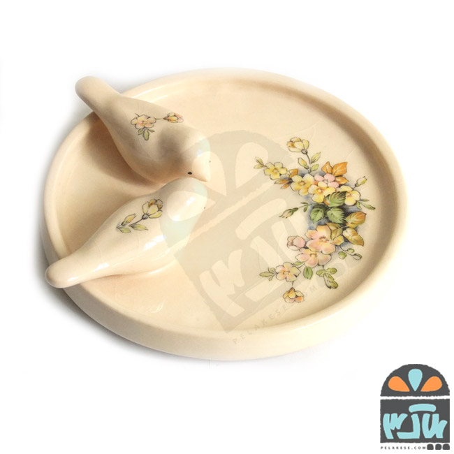 ظرف دایره ای دو پرنده گلنسا