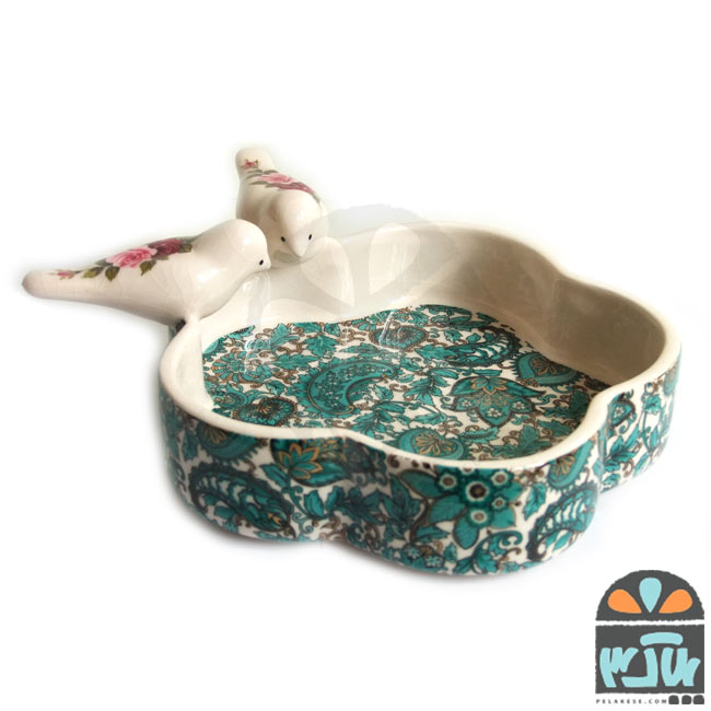 ظرف دو پرنده گلبرگ