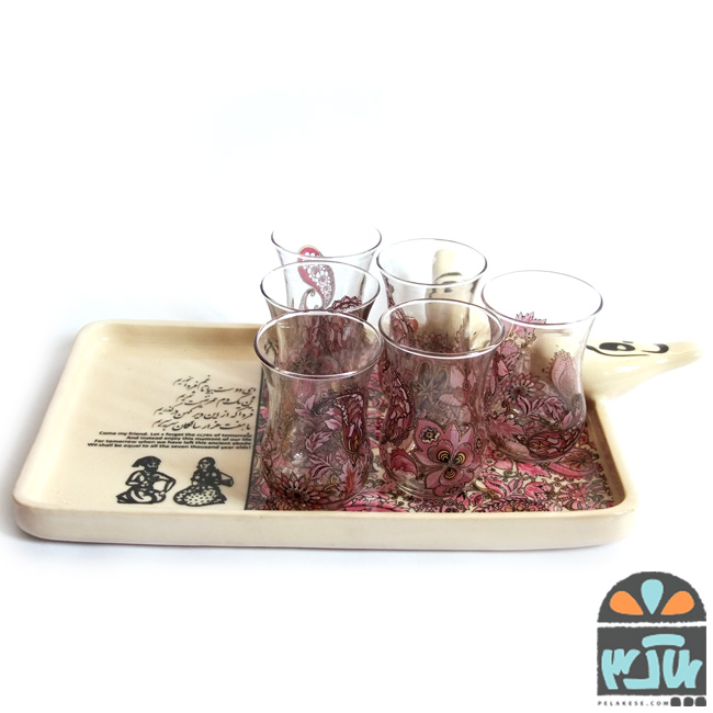 ست سینی و استکان آهار 