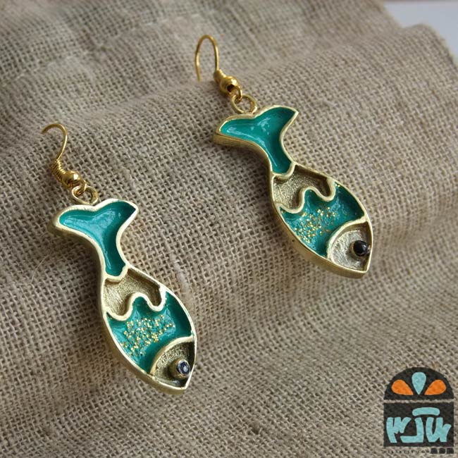 گوشواره ماهی آبی