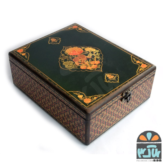 جعبه چای 20*25 گل و مرغ 