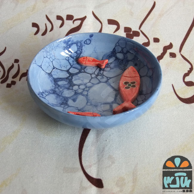 کاسه ماهی گلی بزرگ