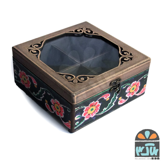 جعبه در شیشه ای گلعذار  20*20