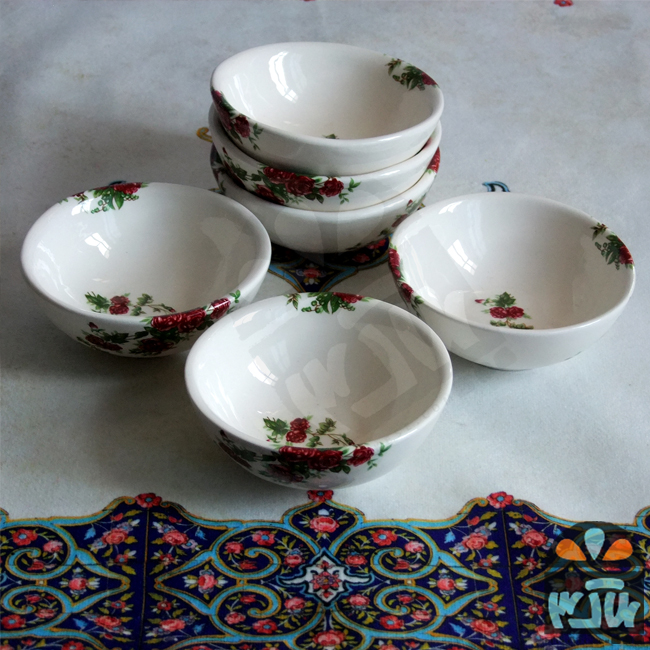 ست 6 تایی پیاله گلسرخی