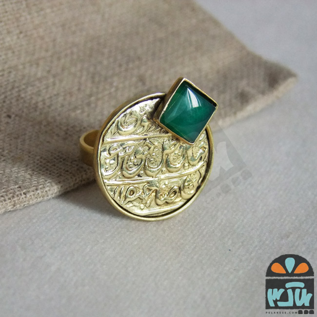 انگشتر سکه و سنگ