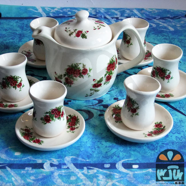 ست چای خوری گل سرخی