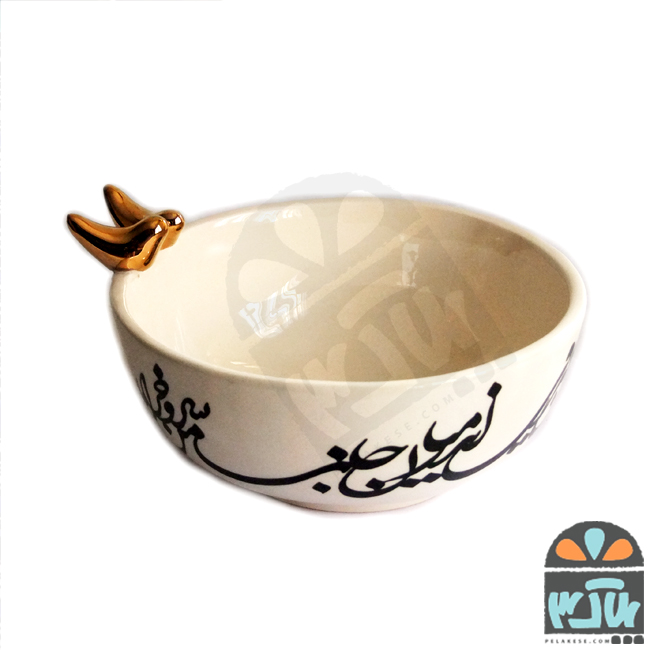 کاسه بزرگ دو پرنده میرعماد