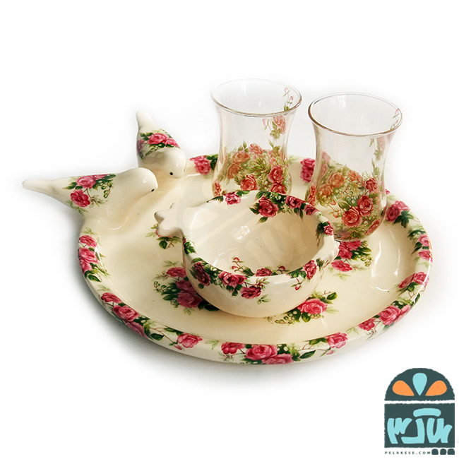 ست چایخوری گلسرخی 2