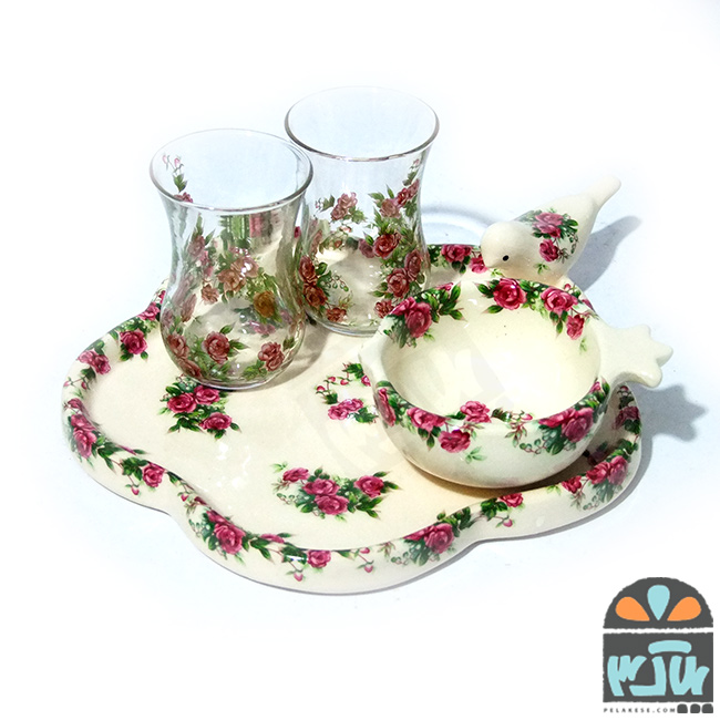 چایخوری پنج پر گل سرخی