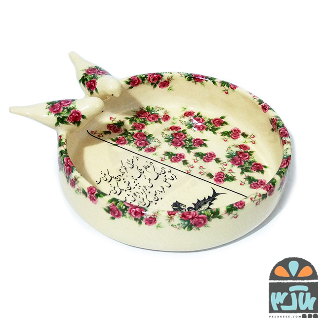 ظرف گلسرخی و شعر دو پرنده 