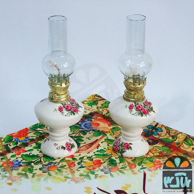 چراغ فتیله ای گلسرخی کوچک