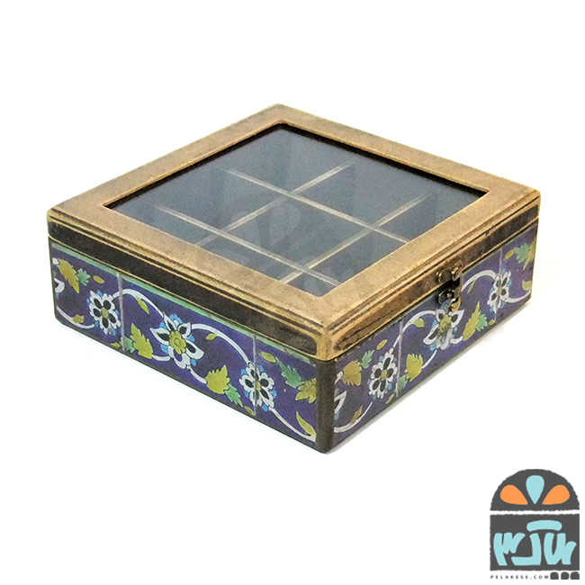 جعبه چای در شیشه ای 25*25 آنا
