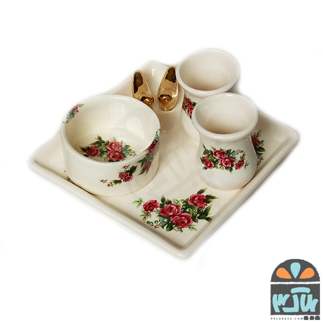 چای خوری دونفره گلسرخی