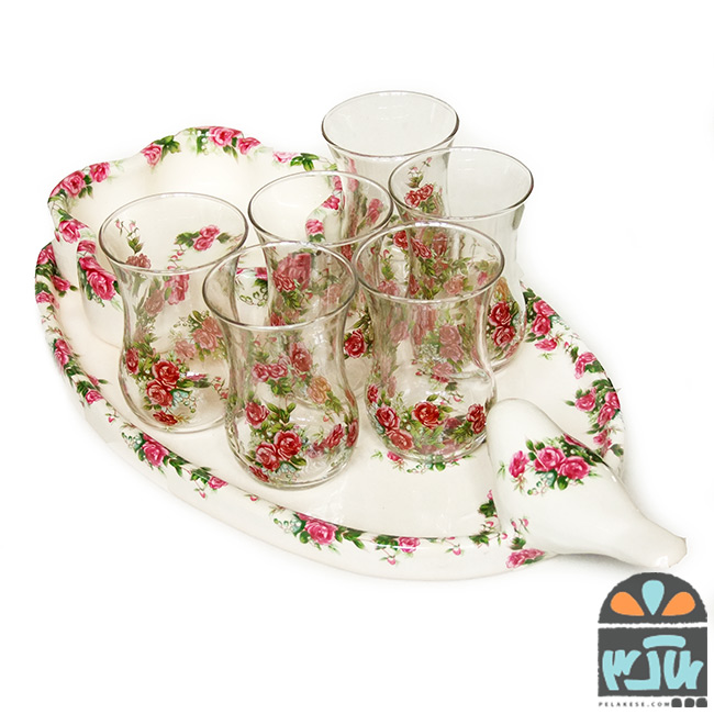 چایخوری شش نفره گلسرخی2