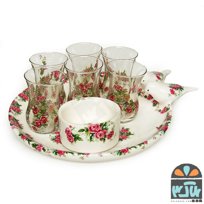 چایخوری شش نفره گلسرخی3