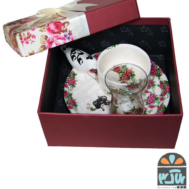 ست هدیه یک نفره گلسرخی