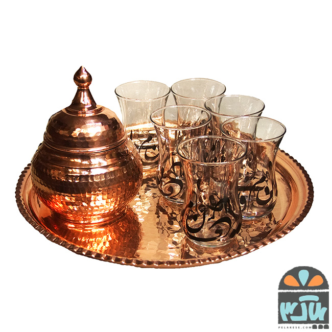ست چایخوری مسی خط 