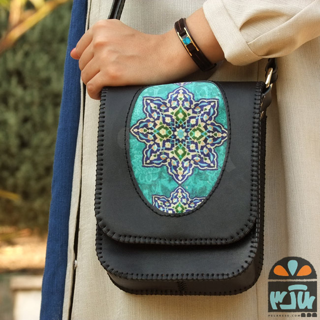 کیف چرم هندسی