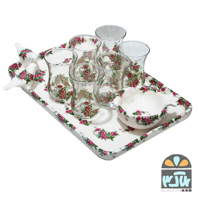 چایخوری شش نفره گلسرخی نیاز