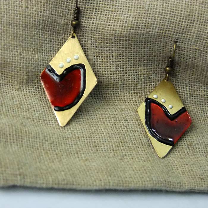 گوشواره برنجی لاله