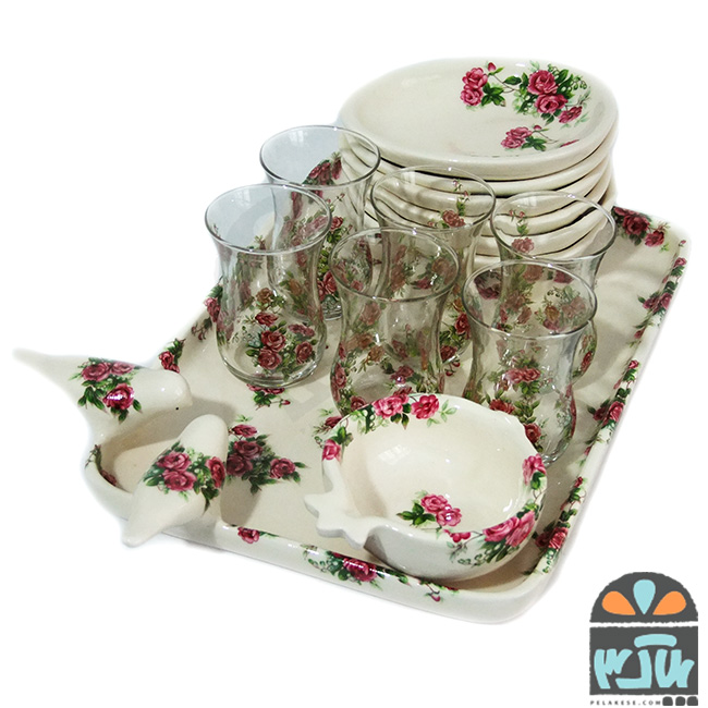 ست چایخوری گلسرخی