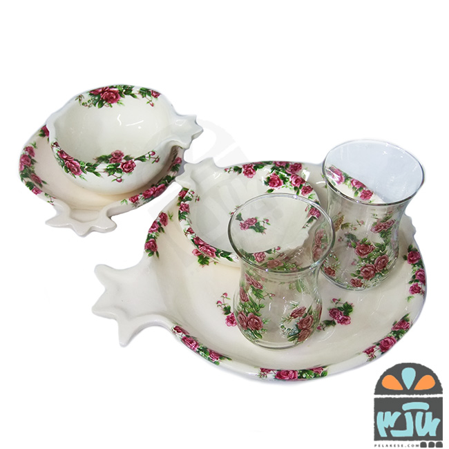 ست صبحانه خوری گلسرخی