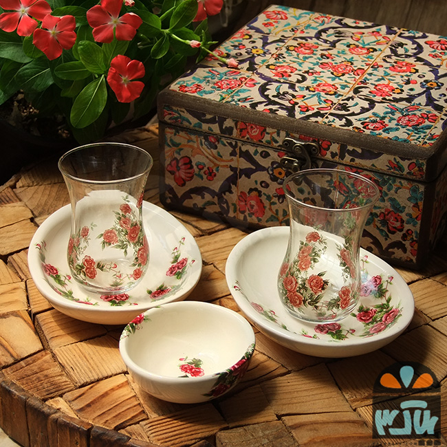 ست هدیه گلسرخی دونفره