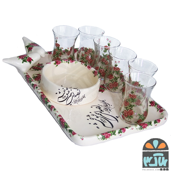 چای خوری شش نفره گل و عشق