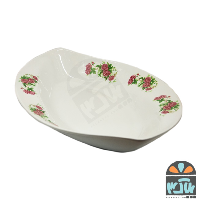 ظرف میوه خوری قایقی گلسرخی