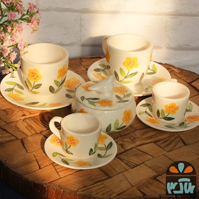 ست چای و قهوه دونفره آفتاب